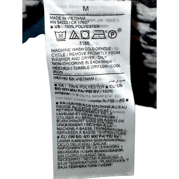 Old Navy Womens Coat M Black White Houndstooth Academia Preppy Classic Cozy - Picture 5 of 7